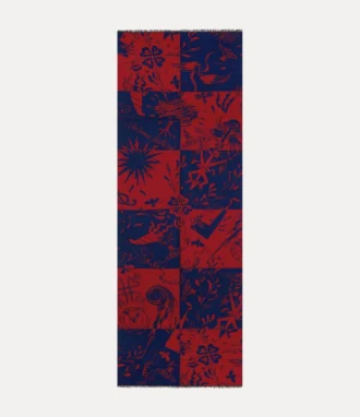 チェッカー柄ストール